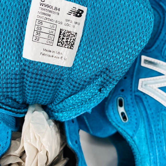 New Balance Women's W990LB4 Lake Blue Running Shoe - Picture 8 of 8